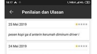 Kalau driver satu ini tampaknya anti suspend. Melihat penilaian para pelanggan ini pasti banyak yang kesal dengan oknum driver nakal seperti ini. Foto: istimewa