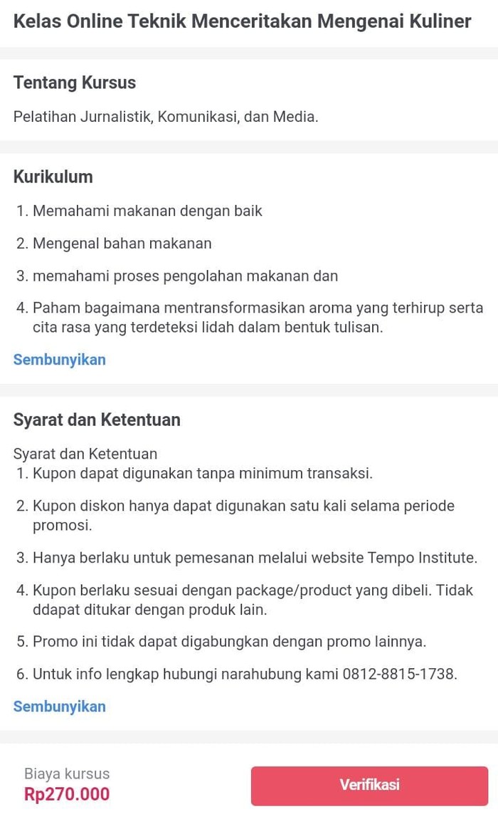 kursus kuliner kartu pra kerja