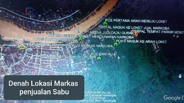 Peta Lokasi Kampung Narkoba ala Kolombia di Kalteng dengan 3 Lapis Gerbang