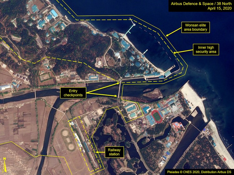 Kabar Kim Jong Un tutup usia ramai di masyarakat. Namun, satelit Amerika menangkap citra kereta yang diyakini milik pemimpin Korut itu parkir di Kota Wonsan.