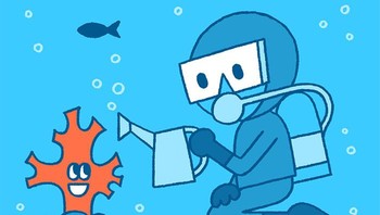 Operator scuba diver di Australia stop beroperasi karena pandemi, dan mengerahkan staf dan kapal mereka untuk menanam terumbu karang di sepanjang Great Barrier Reef. Foto: via Bored Panda