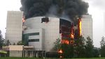 Penampakan Kobaran Api yang Melalap Gereja Christ Cathedral Serpong