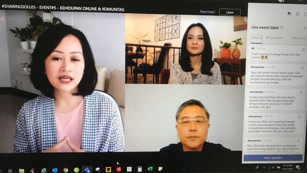 sharing solusi Selebritis lewat Virtual