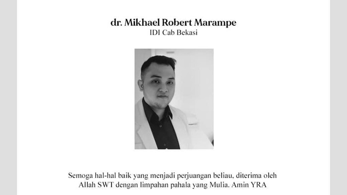 IDI sampaikan belasungkawa atas meninggalnya dr Mikhael Marampe IDI sampaikan belasungkawa atas meninggalnya dr Mikhael Marampe
