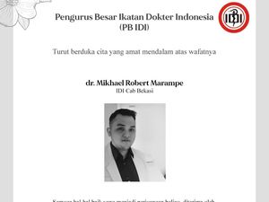 IDI: Mendiang dr Mikhael Robert Sempat Terus Semangati Rekan Saat Dirawat