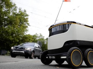 Robot Ini Bantu Warga Belanja Makanan Selama Pandemi