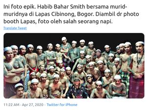 Kalapas Pondok Rajeg soal Potret Habib Bahar Bareng Napi Bertato: Itu Foto 2019