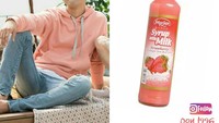 Selain jago nyanyi, Choi Siwon juga jago akting di drama Revolutionary Love. Dengan hoodie berwarna pink, Siwon mirip seperti sirup rasa susu strawberry. Foto: Instagram @oon_1996