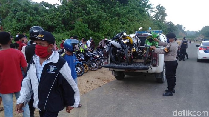 Polres Kendari amankan sepeda motor pelaku balap liar di Kendari (Dok. Istimewa)