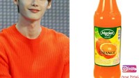 Tampannya Lee Jong Suk yang K-Drama W membuatnya cocok disandingkan dengan sirup rasa jeruk. Foto: Instagram @oon_1996