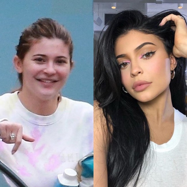 Sebelum Kylie mengunggah penampilan wajahnya tanpa makeup ini, beberapa foto dirinya yang beredar di Twitter membuat netizen kaget. Pasalnya adik Kim Kardashian itu tampak tak seperti dirinya di foto tersebut. The way that quarantine has turned Kylie Jenner back into a white girl, cuit netizen di Twitter. Foto: Instagram
