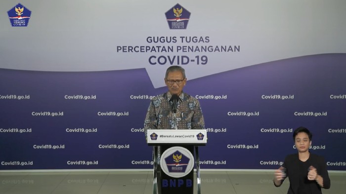 Achmad Yurianto selaku Juru Bicara Pemerintah Covid-19. (Dok: BNPB)