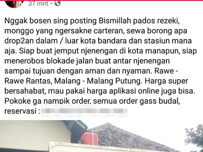 Marak Penawaran Jasa Antar Pemudik di Media Sosial