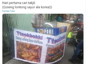 Viral! Penjual Tteokbokki Namai Produknya Oseng Lontong Sayur Ala Korea