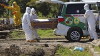 Kasus virus Corona di Indonesia hari ini mencapai 9.771 kasus. AP Photo/Trisnadi.
