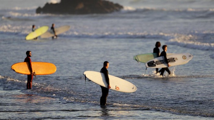 Geliat Aktivitas Pantai di Selandia Baru Kembali Ramai Pemerintah Selandia Baru telah melonggarkan lockdown Corona. Kini pantai yang sebelumnya sepi mulai ramai kembali.