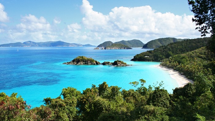 Pulau AS di Karibia.