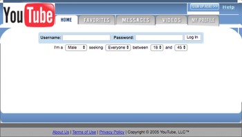 Ketika diluncurkan pada 2005, wujud YouTube masih sesederhana ini. Foto: WayBack Machine