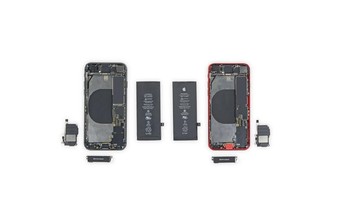 Komponen iPhone 8 dan iPhone SE begitu identik meski ada beberapa yang berbeda, salah satunya chipset. Foto: ifixit