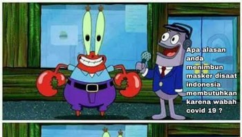 Awalnya meme ini mungkin bisa mewakili motif dari sebagian penimbun masker saat wabah COVID-19. Foto: aguspcopet via 1cak