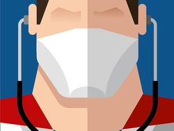 Seniman Ilustrasikan Wajah Paramedis Jadi Superhero