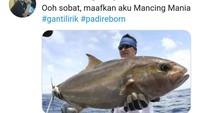 Kamu harus membaca lirik ini sambil bernyanyi dengan nada aslinya. Oh sobat, maafkan aku mancing mania, ada yang tahu lirik aslinya? Foto: twitter
