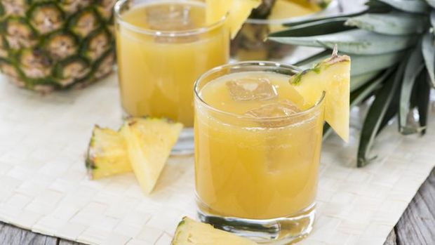 Portion of fresh Pineapple Juice in a glass