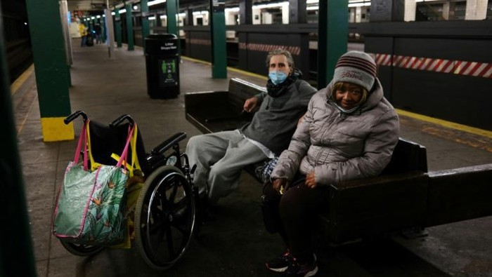 Para tunawisma di New York, AS tinggal di subway (AFP)