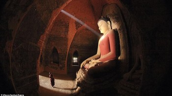 Pahtotharmyar Temple di Bagan, Myanmar karya fotografer @ayechantun. Foto: Agora via Daily Mail