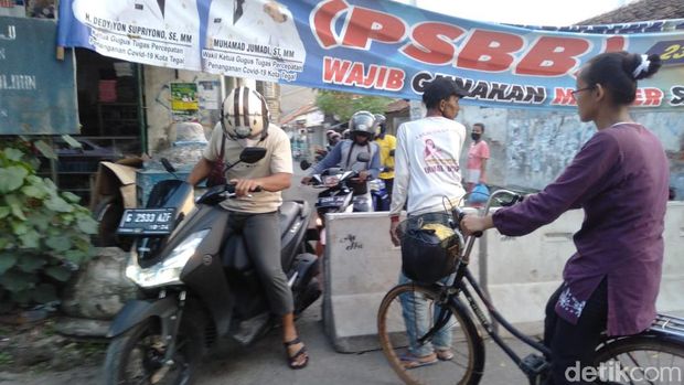 Suasana Kota Tegal yang telah sepekan ini menerapkan PSBB, Kamis (30/4/2020).