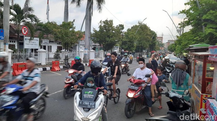 Suasana Kota Tegal yang telah sepekan ini menerapkan PSBB, Kamis (30/4/2020).
