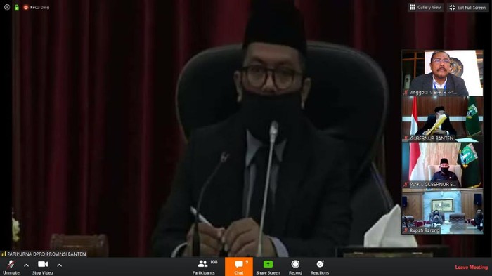Pertama Kalinya LHP LKPD Banten Diserahkan Lewat Video Conference