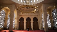 Tadarus Alquran di sebuah masjid di Kota Gaza.