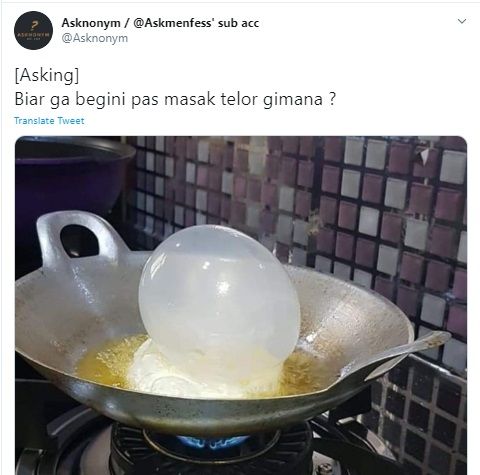 Telur ceplok seperti balon