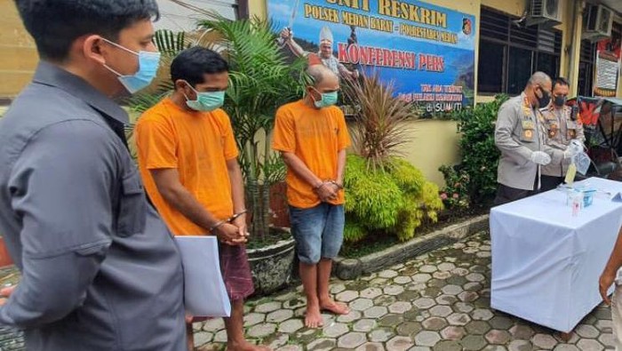 2 pencuri pagar besi lapangan merdeka Medan ditangkap