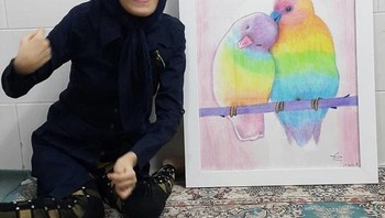 “Saya sudah tertarik melukis dan menggambar sejak saya masih kecil dan saya berusaha keras untuk sampai ke sini! Saya senang dan bersyukur bahwa usaha saya sepadan dan sekarang saya senang bahwa saya tidak mengecewakan. tutupnya.(Foto: Instagram/fatemehamami)