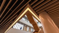 Interior gedung perpustakaan Christchurch di kota Tauranga,  Selandia Baru (12/10/2018). Gedung ini mempunyai luas 10.000 meter persegi dan mampu menampung hingga 3.000 pengunjung perhari.   Kai Schwoerer/Getty Images