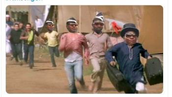 Para coffin guy dari Ghana langsung tunggang langang begitu mengetahui Kim Jong Un tidak kenapa-kenapa. Foto: Twitter