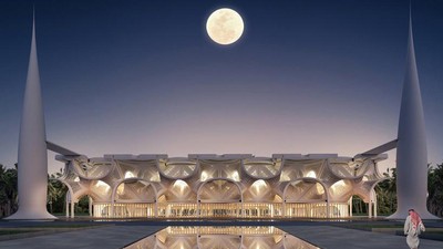 Pesona Masjid Bermandikan Cahaya di Dubai