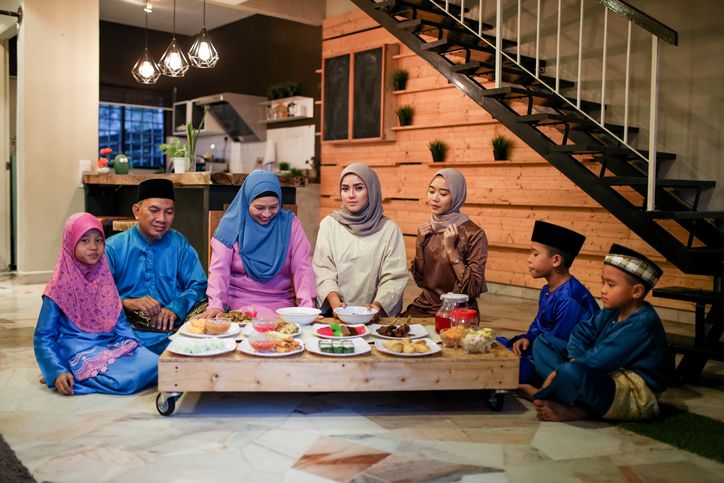 family Iftar meal in ramadhan