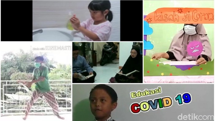 Gemasnya bocah TK di Sukabumi bikin konten video edukasi Corona