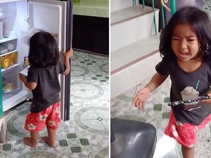 Agar Anaknya Tak Curi Makanan, Ibu Ini Pasang Foto Hantu di Kulkas