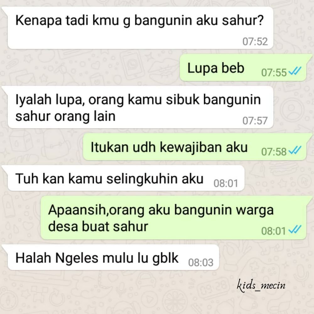 Chat Wa Lucu Sama Gebetan Kataccp