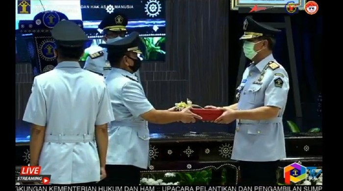 Pelantikan Dirjen PAS oleh Menkum HAM Yasonna Laoly
