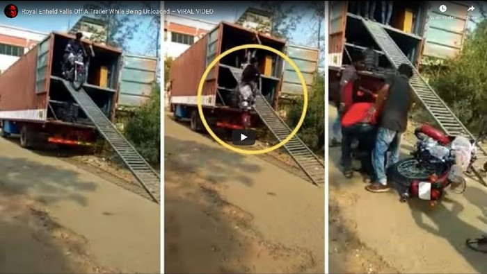 Jatuh dengan Motor dari Ketinggian