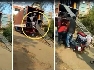 Video Pria Jatuh dari Motor Ini Bikin Ngilu