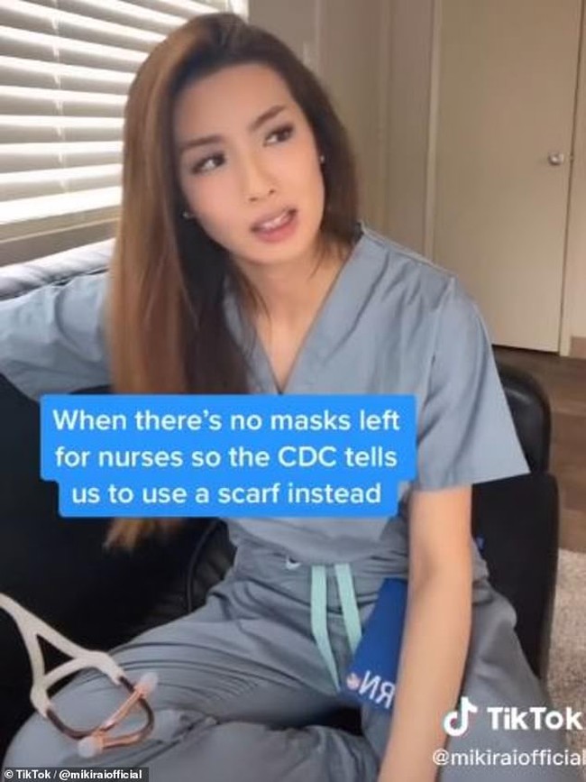 Perawat berusia 23 tahun yang berasal dari San Francisco, California itu lulus dari sekolah keperawatan UCLA pada 2018. Dia saat ini bertugas di garis depan dalam perang melawan COVID-19. Foto: Instagram @mikirai