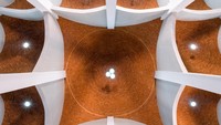 Atelier Masomi membangun serta meronavasi dua bangunan dengan fungsi berbeda namun dalam nuansa yang sama. Hal itu dilakukan agar tetap memberikan kesan terhubung pada masjid tersebut. Istimewa/Dok. James Wang via Archdaily.  