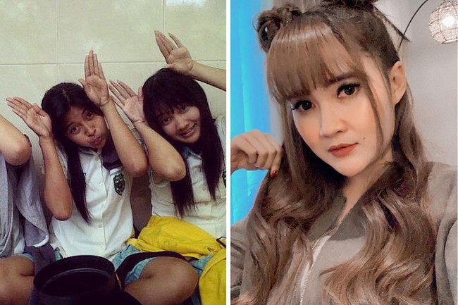 Penyanyi dangdut Nella Kharisma bertransformasi menjadi wanita dewasa yang semakin cantik. Bisa tebak dari tiga wanita di foto ini, mana yang Nella Kharisma? Foto: Instagram