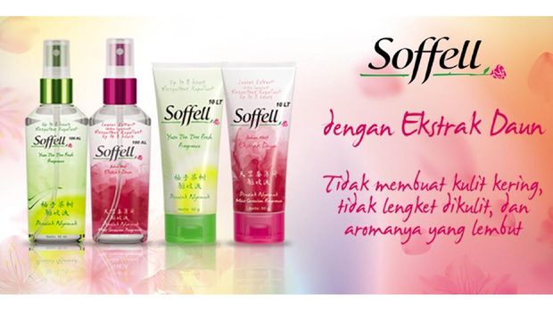 Soffell lotion penangkal nyamuk yang ramah dan sejuk di kulit.